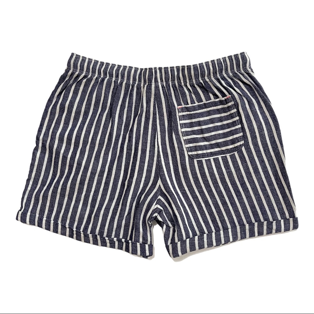 NWOT Girls Blue Sapphire Striped Drawstring Shorts - Picture 7 of 16